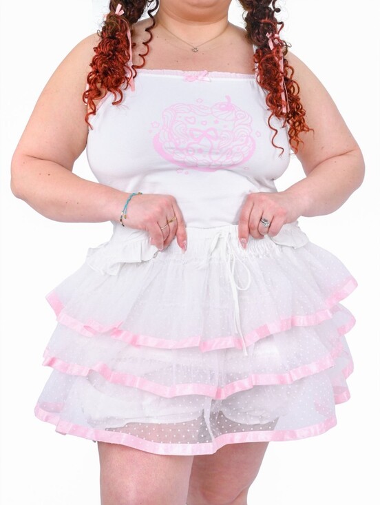My Violet Pants - EUC 3X-5X My Violet Ribbon Dot Ruffle Skort (Built In Bloomers)